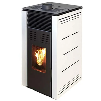 Afbeelding van Pelletkachel zonder elektriciteit JOIMA model NATUR STYLE 8 kW. Werkt elektriciteit. Kleur Wit [Energie efficiëntieklasse A+]