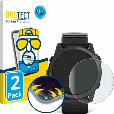 Afbeelding van BROTECT Screenprotector voor Garmin Tactix 7 AMOLED Folie Beschermfolie matte volledig dekking (2 Stuks)