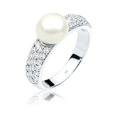 Afbeelding van Elli Chunky Statement Ring, Dames, Maat: 52, Silber