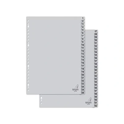 Afbeelding van Tabbladen Kangaro 23 gaats G452CM 1 52 genummerd grijs PP
