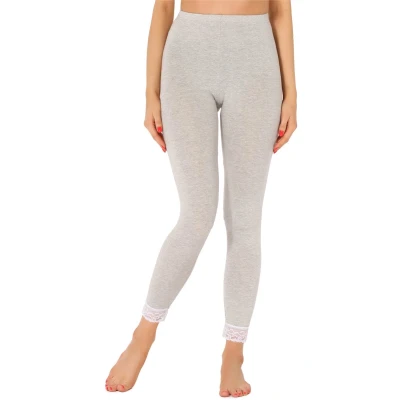 Afbeelding van Merry Style MS MS10 224 LE Dames Leggings met Kant Sport Vrijetijdsbroek 7/8 Lengte Viscose Gemêleerd S
