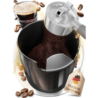 Afbeelding van homeffect® Afklopbak met verbeterde hantering, Made in Germany, afslaghouder voor zeefdragers, Knock Box, zwart, Barista accessoires het verzamelen en recyclen van koffiedik