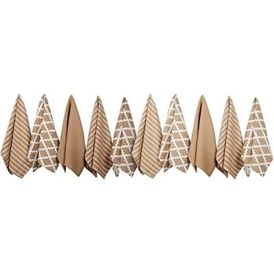 Afbeelding van Penguin Home® 100% Pure Katoen Theedoek 10 Delig Set, Beige