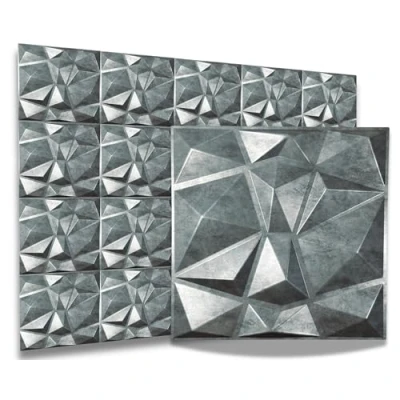 Afbeelding van 3D panelen, 50 x cm, pvc kunststof wandpanelen, gaming, kamer, wandplafond, look, 20 stuks, 5 m², pvc, platen, D094, brons roest