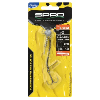 Afbeelding van Spro Screw in Swivel Rig 5.5cm Treble 13NSB (Lure Lenght 12 16cm) Maat : 7g