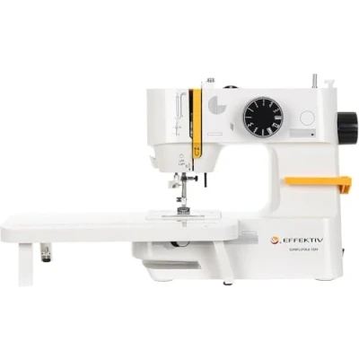 Afbeelding van EFFEKTIV Compacte, draagbare en veelzijdige naaimachine, 15 m, functionele steken, automatisch verlengen snijden, voor alle soorten stoffen
