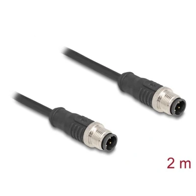 Afbeelding van Delock M12 Kabel D kodiert 4 Pin Stecker zu PVC 2 m HQ produ
