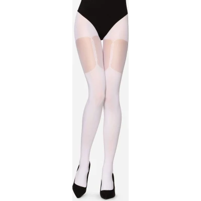 Afbeelding van Merry Style MS GB 260 Dames Panty 60 DEN Overknee Look Polyamide Wit L