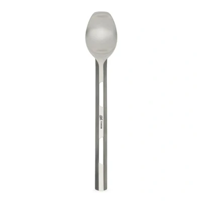 Afbeelding van Esbit lange titanium lepel ultralicht campingbestek extra campinglepel om te eten uit diepe containers