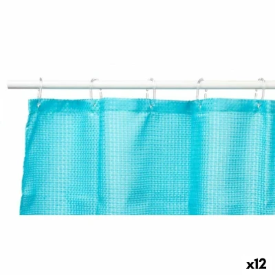 Afbeelding van Douchegordijn Punten Blauw Polyester 180 x cm (12 Stuks)