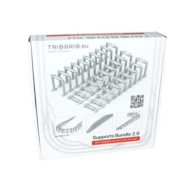 Afbeelding van Trixbrix Ondersteuning Bundle 2.0 Compatibel met Lego City Train Sets 60197 60198 10277 60205 60238 60337
