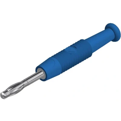 Afbeelding van SKS Hirschmann MSTF 2 bl Lamellenstekker Stekker, recht Stift Ø: mm Blauw 1 stuk(s)