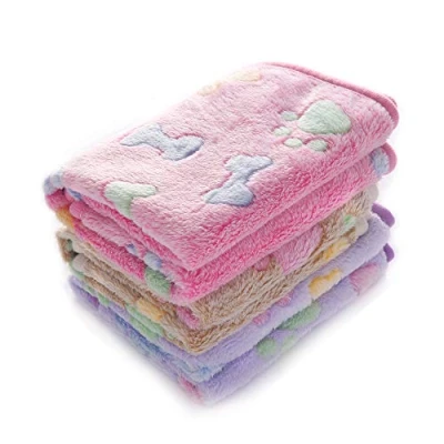 Afbeelding van MOCOTONO 1 pak 3 dekens super zacht pluizig premium fleece huisdier deken flanel gooien voor hond puppy kat, Medium (30*20&quot;), Beenderen