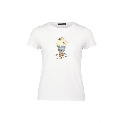 Afbeelding van zero Tshirt print, Dames, Maat: 36, Patch whiteblue