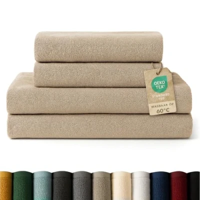 Afbeelding van Blumtal Terry Handdoeken Set 2 x Baddoek &amp; Handdoek: Taupe