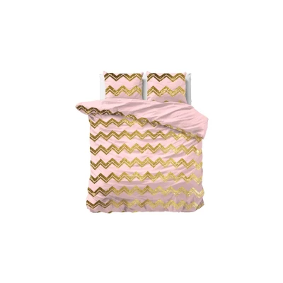 Afbeelding van Dekbedovertrek Glamour Wave Lits Jumeaux (240x220 cm) Roze Microvezel Dessin: Patroon, Luxe Sleeptime Dekbed Discounter.nl