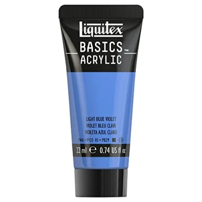 Afbeelding van Liquitex 8870465​ Basics acrylverf blauwviolet licht, 22 ml tube, lichtecht, waterbestendig, voor het schilderen en decoreren van hout, metaal, keramiek, kunststof, canvas