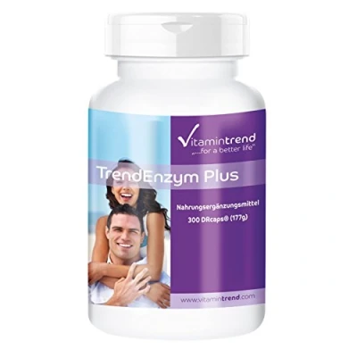 Afbeelding van Enzymcomplex Bromelaïne, Trypsine, Chymotrypsine &amp; Rutoside TrendEnzym Plus 300 capsules Made in Germany ! VOOR 3 MAANDEN Vitamintrend®