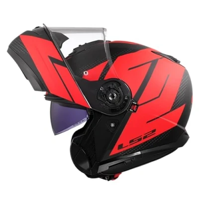 Afbeelding van LS2 FF908 Strobe II Code Helm, zwart rood, afmeting XS voor man