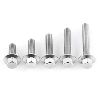 Afbeelding van 10 stks M6 Rvs SS304 Hex Flens Schroeven Cap Wasmachine Hoofd Bouten Fastener Zeskant Hexagon Schroeven(M6*16)