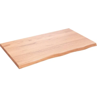 Afbeelding van Wastafelblad 60X50X2 Behandeld Massief Hout Lichtbruin