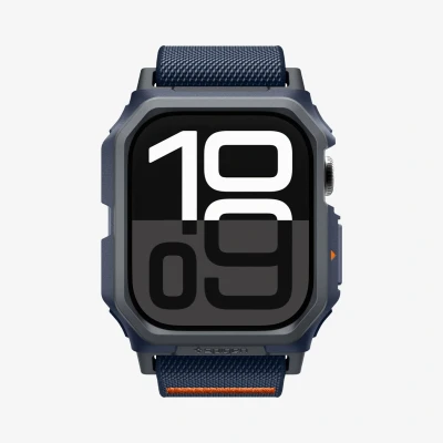 Afbeelding van Spigen Lite Fit Pro Case met Bandje Compatibel Apple Watch 10 46mm (2024) Marineblauw