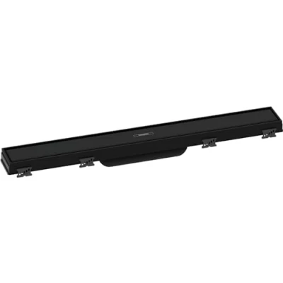 Afbeelding van hansgrohe RainDrain Match 600, 56036670, met in hoogte verstelbaar frame, matzwart, kant en klaar set douchegoot, 60 cm