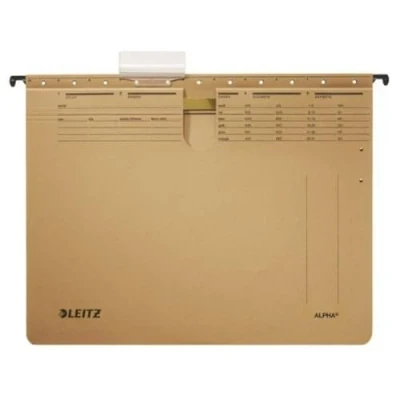 Afbeelding van Leitz Verticale Alpha®Hangmap met hechtstrip 25 stuks Natuurbruin