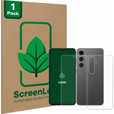 Afbeelding van ScreenLeaf Screenprotector voor Samsung Galaxy S24 FE (Voor+Achter) Duurzame schermbescherming Folie Beschermfolie transparant