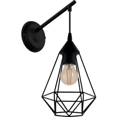 Afbeelding van EGLO Tarbes wandlamp E27 Zwart