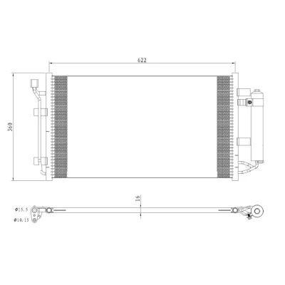 Afbeelding van NRF Airco condensor 350493