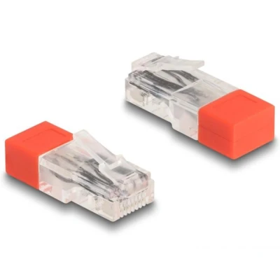 Afbeelding van Delock RJ45 Stecker mit Abschlusswiderstand 120 Ohm rot HQ products