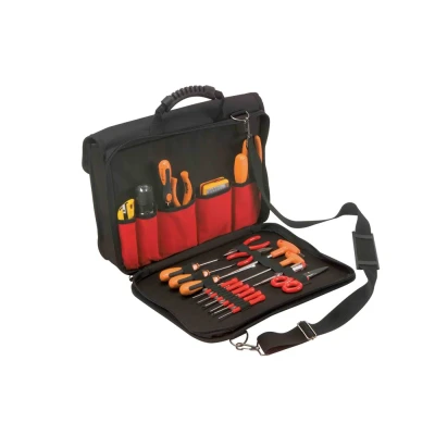 Afbeelding van Plano gereedschapstas met draagriem zwart/rood 320x400x130 mm