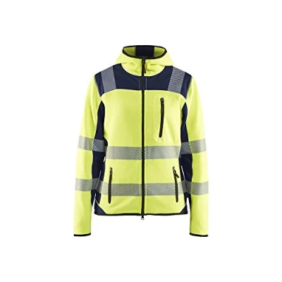 Afbeelding van Blaklader Dames High Vis gebreid vest 4967 2120 Geel/Marineblauw