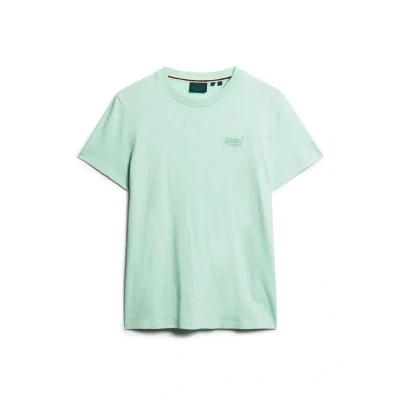 Afbeelding van Superdry Vintage LOGO EMB Tshirt basic, Heren, Maat: Medium, Light mint green marl