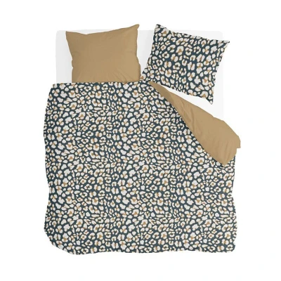Afbeelding van Dekbedovertrekken Byrklund Lazy Leopard Okergeel Katoen 140 x 200 / 220 cm 1 Persoons