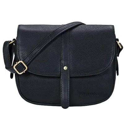 Afbeelding van STILORD &#039;Kira&#039; Schoudertas Vrouwen Leder Vintage Kleine Handtas Leer Klassieke Avondtas Partytas Tas voor Dames Echt Leer, Kleur:zwart