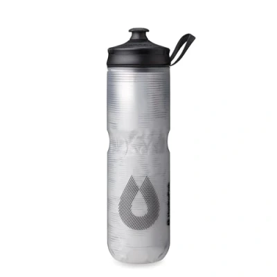 Afbeelding van HydraPak Polar Sport Geïsoleerde waterfles BPA vrij, &amp; Bike Squeeze Bottle met handvat (Pulse White, 700ml/24oz)