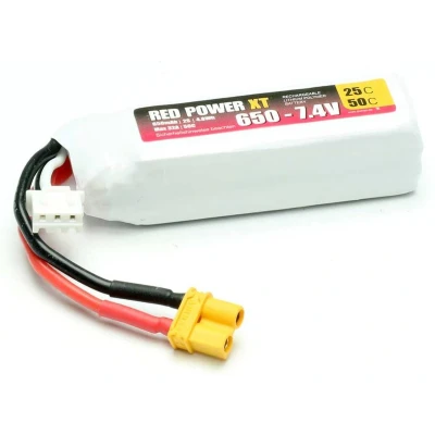 Afbeelding van Red Power LiPo accupack 7.4 V 650 mAh 25 C Softcase XT30