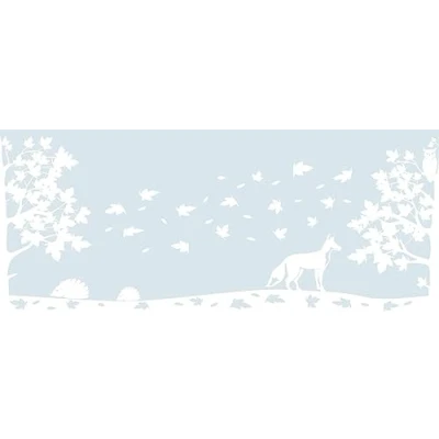 Afbeelding van d c fix Woodland Raamfolie, statisch zelfklevend en herbruikbaar, kerstdecoratie, voor binnen, raamsticker, winterdecoratie, winterlandschap, 20 x 150 cm