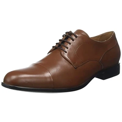 Afbeelding van Geox Iacopo Veterschoenen, Heren, Maat: 41.5, Cognac Leer