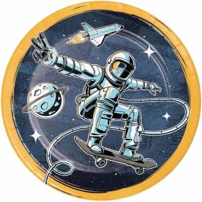Afbeelding van Haza Witbaard Astronaut Bordjes, 8st.