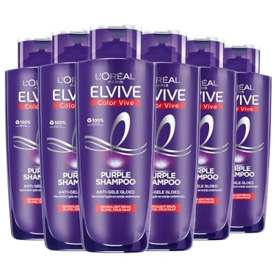 Afbeelding van 6x L&#039;Oréal Elvive Color Vive Purple Shampoo 200 ml