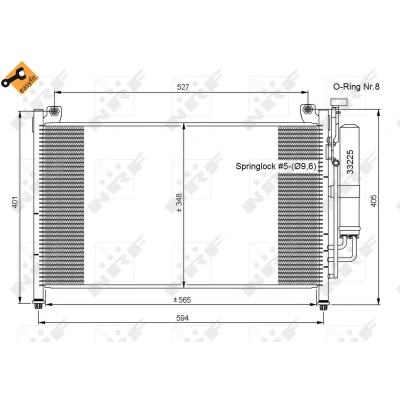 Afbeelding van Condensor, airconditioning NRF 35870