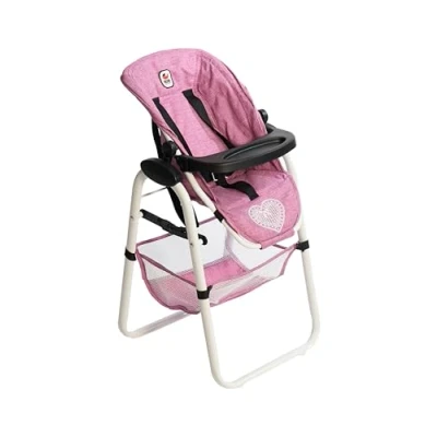 Afbeelding van Bayer Chic 2000 Poppenstoel, kinderstoel voor poppen, poppenmeubels, poppenaccessoires, jeans roze 655 62, klein