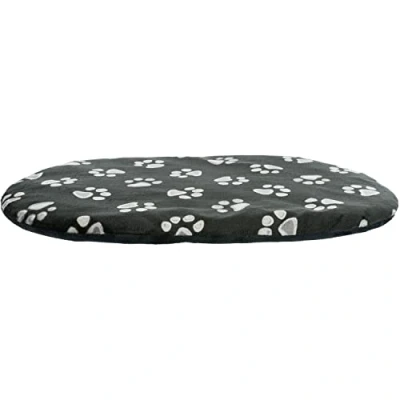 Afbeelding van Trixie Hondenkussen Jimmy Ovaal Zwart Met Pootprint 54X35 CM (408253)