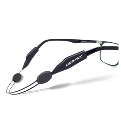 Afbeelding van STANDWERK® Brilband extreem betrouwbare sportbrilband voor dames, kinderen, heren brilhouder geschikt sport en vrije tijd brillenaccessoire, korte lengte (zwart)