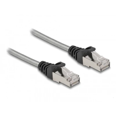 Afbeelding van Delock RJ45 Netzwerkkabel Cat.6A Stecker zu S/FTP schwarz 2 m