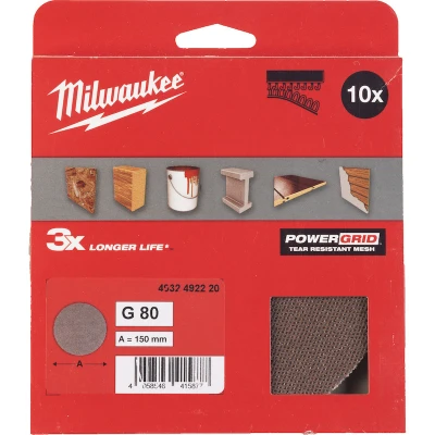 Afbeelding van Milwaukee Accessoires Schuurgaas PG Mesh 150 HL G80 10 stuks 4932492220