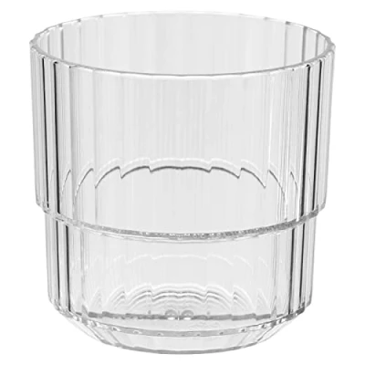 Afbeelding van APS Linea Drinkbeker van hoogwaardig Tritan, kunststof met 0,22 liter, BPA vrij, stapelbaar, onbreekbaar herbruikbaar en vaatwasmachinebestendig, 220 ml, kristalhelder